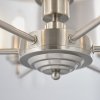 ABAŻUROWA LAMPA WISZĄCA HIGHCLERE 94357 ENDON ŻYRANDOL ŚWIECZNIKOWY NATURALNA TKANINA JASNY NIKLOWANY ŁAŃCUSZEK